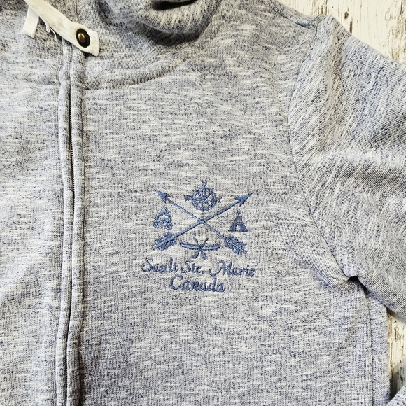 Sault Ste. Marie Canada Womens Zip Up Sweatshirt Size Large Embroidered - Picture 6 of 10